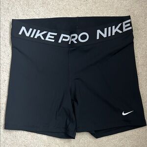 Nike Pro Women's Athletic Black Shorts Dri-Fit Large